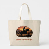 Jumbo Rodeo Barrel Racer Tote Bag (Achterkant)