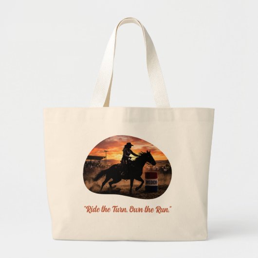 Jumbo Rodeo Barrel Racer Tote Bag (Voorkant)