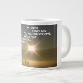 Jumbo Romantische koffie Mok met I Love You Foreve (Voorkant rechts)