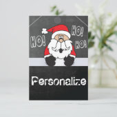 Jumbo Santa Chalkboard Style Label Kaart (Staand voorkant)