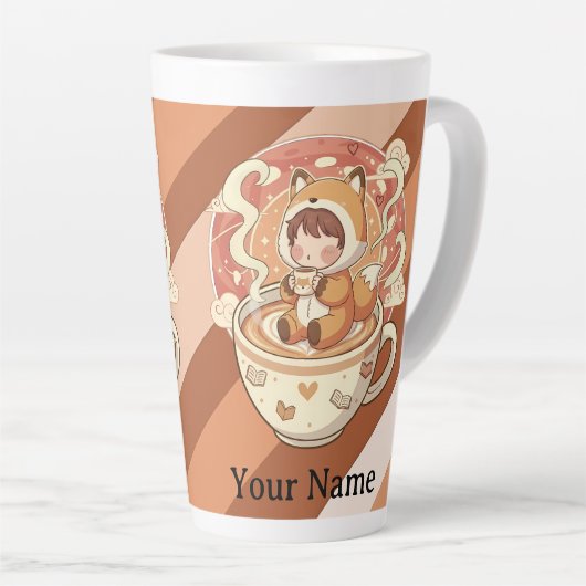 Jumbo Size Cozy Fox 17oz Reading Mug Latte Mok (Rechterhoek)