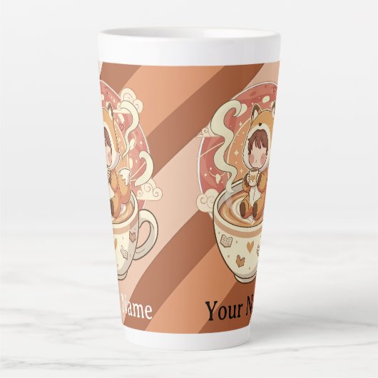 Jumbo Size Cozy Fox 17oz Reading Mug Latte Mok (Voorkant)