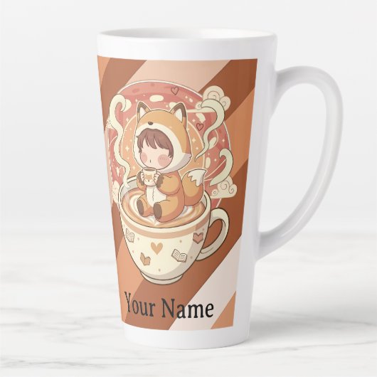Jumbo Size Cozy Fox 17oz Reading Mug Latte Mok (Rechts)