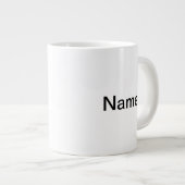 Jumbo size mok met "Gelieve te wachten ... Ik denk (Voorkant rechts)