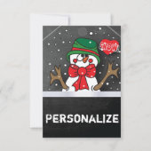 Jumbo Size Snowman Gift Label (Voorkant)