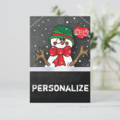 Jumbo Size Snowman Gift Label (Staand voorkant)