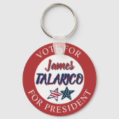 Jumbo-Sized Team James Talarico for President Sleutelhanger (Achterkant)
