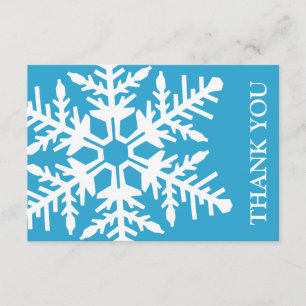 Jumbo Sneeuwvlok Dankkaart (Blauw/Wit) Kaart