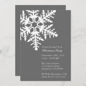 Jumbo Snowflake-kerstfeest (grijs) Kaart (Voorkant / Achterkant)