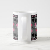 JUMBO SOUP MUG - PINK/BLACK/SILVER GROTE KOFFIEKOP (Achterkant)