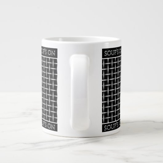 JUMBO SOUP MUG - SILVER MESH PRINT GROTE KOFFIEKOP (Achterkant)