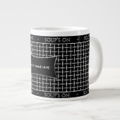 JUMBO SOUP MUG - SILVER MESH PRINT GROTE KOFFIEKOP (Voorkant rechts)