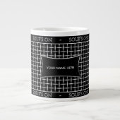 JUMBO SOUP MUG - SILVER MESH PRINT GROTE KOFFIEKOP (Voorkant)