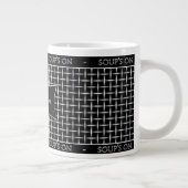 JUMBO SOUP MUG - SILVER MESH PRINT GROTE KOFFIEKOP (Rechts)