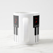 JUMBO SOUP MUG VAN MUSICIAN - PIANO KEYBOARD GROTE KOFFIEKOP (Achterkant)