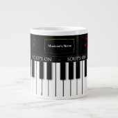 JUMBO SOUP MUG VAN MUSICIAN - PIANO KEYBOARD GROTE KOFFIEKOP (Voorkant)