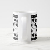 JUMBO SOUP MUG - ZWART EN WITTE PLATTELANDSONTWERP GROTE KOFFIEKOP (Achterkant)