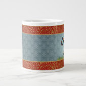 Jumbo Specialty Mok Olifant blauw goud india print (Voorkant)