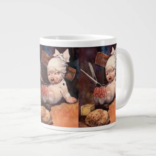 Jumbo Specialty Mok, Schattige grappige Botten dog Grote Koffiekop (Voorkant rechts)