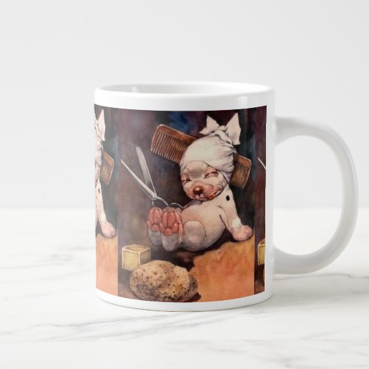 Jumbo Specialty Mok, Schattige grappige Botten dog Grote Koffiekop (Rechts)