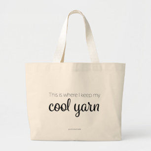 Jumbo Tas: "Dit is waar ik mijn kool op mijn plaat Grote Tote Bag