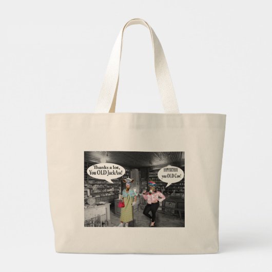 Jumbo tas Happy Birthday koe en Jackass (Achterkant)