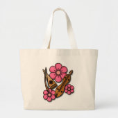 Jumbo-Tas met favoriete bloemen Grote Tote Bag (Voorkant)