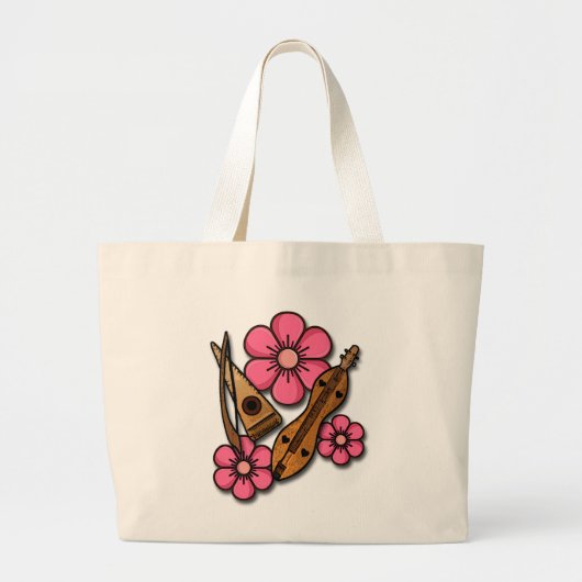 Jumbo-Tas met favoriete bloemen Grote Tote Bag (Voorkant)