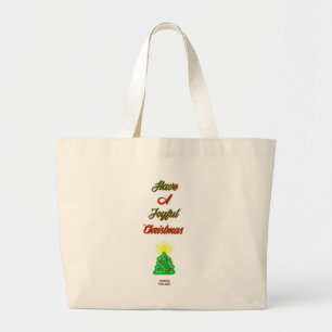 Jumbo-Tas met vrolijk kerstfeest Grote Tote Bag