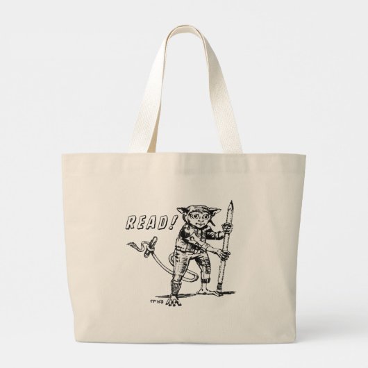 Jumbo-Tas van een lezer Grote Tote Bag (Achterkant)