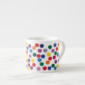 Jumbo-Tasse Espressotasse mit bunten Punkten Espresso Kop (Voorkant rechts)