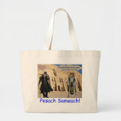 Jumbo tote bag. Gelukkig Pascha. loris/aap Grote Tote Bag (Voorkant)
