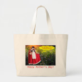 Jumbo tote bag. Happy Moederdag. ragdollcat/little Grote Tote Bag (Voorkant)