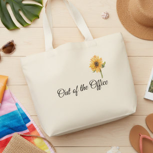 Jumbo Tote Overnight Out of the Office Sunflower Grote Tote Bag