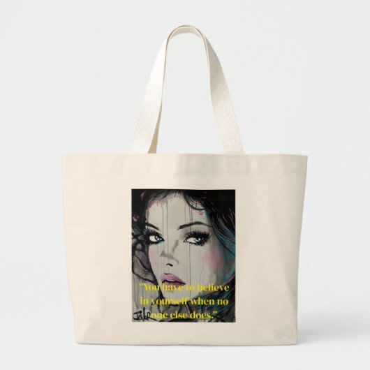 Jumbo Tote Strong Woman Grote Tote Bag (Voorkant)