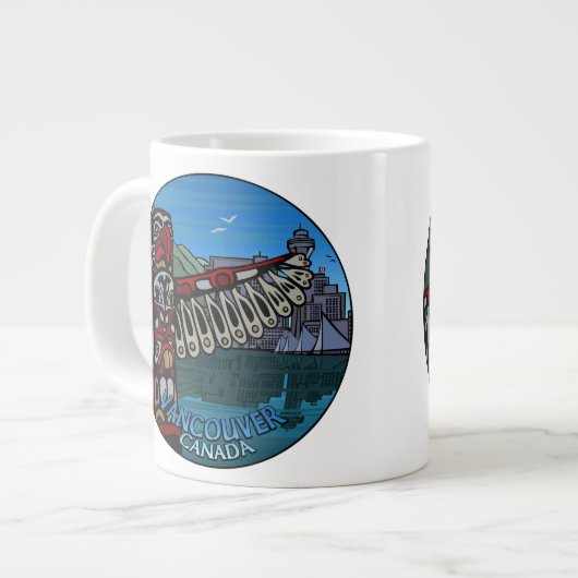 Jumbo Vancouver Coffee Mok Native Art Landmark Cup (Links)