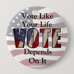 Jumbo Vote Buttonnen Ronde Button 4,0 Cm