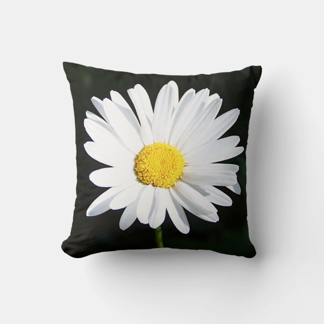 Jumbo White Shasta Daisy Flower Pillow Kussen (Voorkant)