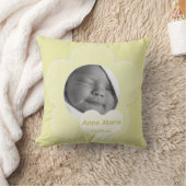 Jumbo Yellow Polka Dot Baby Foto Pillow Kussen (Deken)