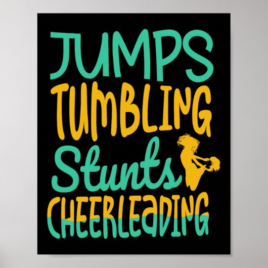 Jumbs Tumbling Stunts Cheerleeading Cheer Cheerlea Poster (Voorkant)
