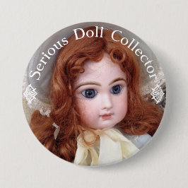 Jumeau Antiek Doll Collector 3" Button Pin