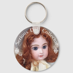 Jumeau Antiek Doll Collector 3" Button Pin Sleutelhanger