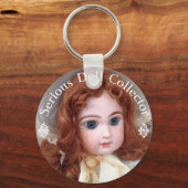 Jumeau Antiek Doll Collector 3" Button Pin Sleutelhanger (Voorkant)
