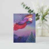 jumelage angel winter nocturne briefkaart (Staand voorkant)