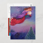 jumelage angel winter nocturne briefkaart (Voorkant / Achterkant)