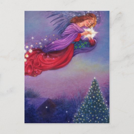 jumelage angel winter nocturne briefkaart (Voorkant)