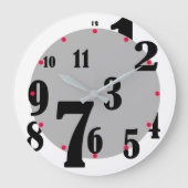 Jumged Numbers Clock Grote Klok (Voorkant)