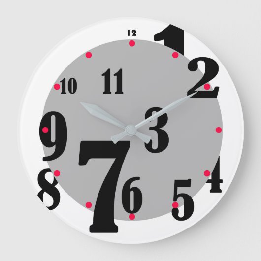 Jumged Numbers Clock Grote Klok (Voorkant)
