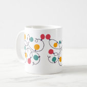 Jumked kerstfeestdagen lichte lampen koffiemok (Voorkant links)