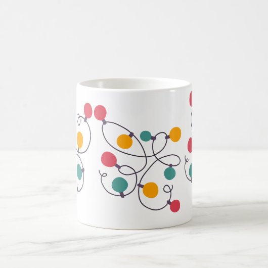 Jumked kerstfeestdagen lichte lampen koffiemok (Center)